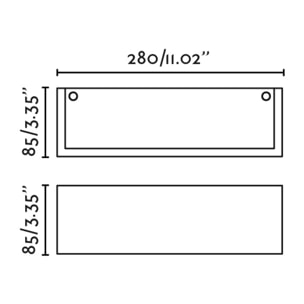 MILO 280 Aplique blanco