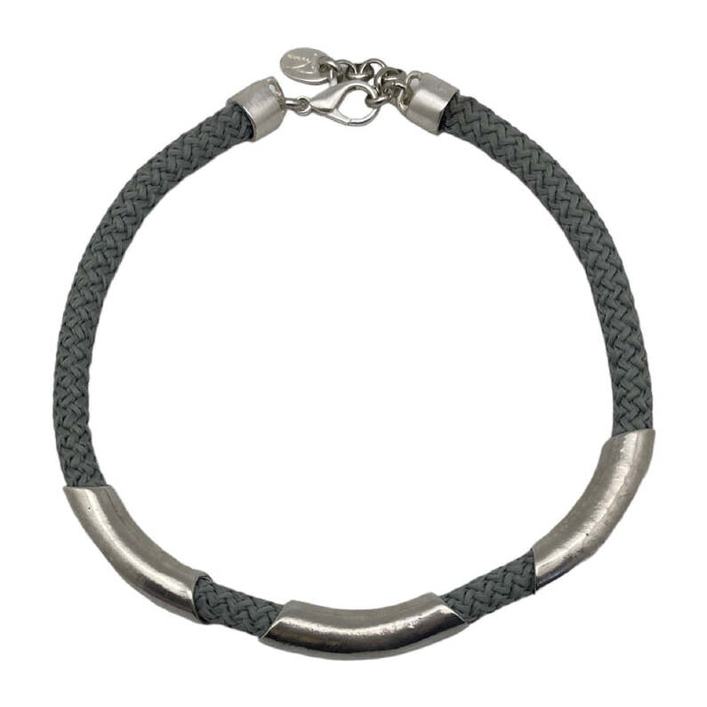 Collar "Naut" triple plata-gris