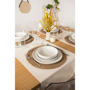Set de 6 assiettes plates Excelsa Nordic, Céramique, blanc