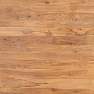 Table ronde 6-8 personnes en bois de teck recyclé D150 cm - Laure