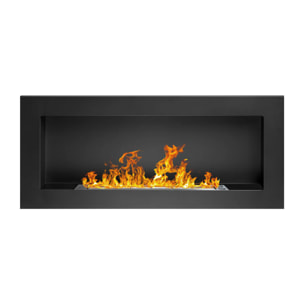 Lucca - Camino a bioetanolo da parete o incasso 90x12xH40 cm