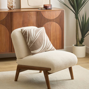 Coussin Betima carré 45x45cm beige