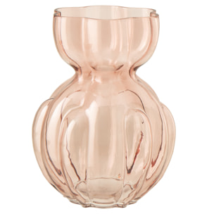 J-Line Vase Hubert - verre - rose saumon - large