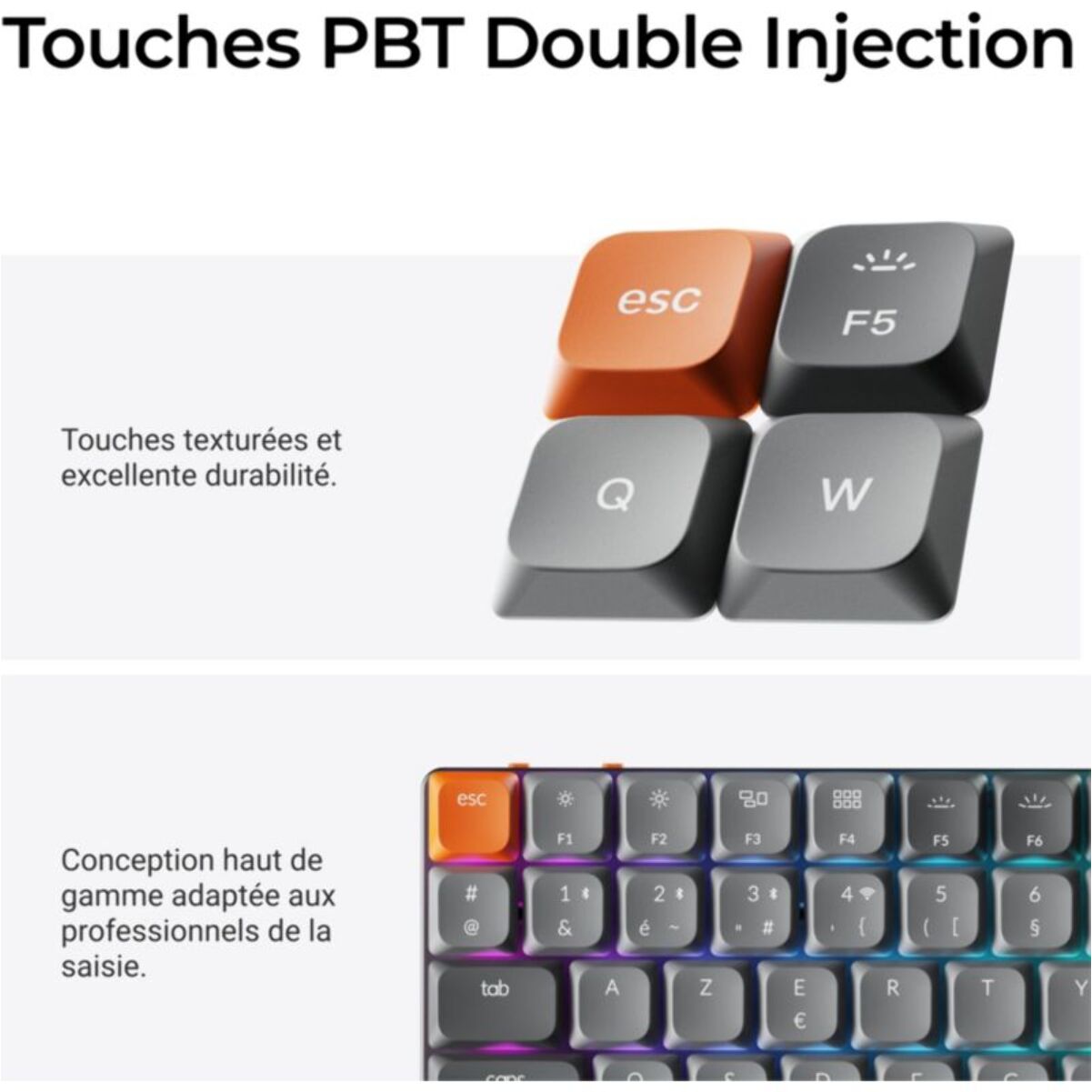 Clavier gamer sans fil KEYCHRON K3 Max QMK/VIA Wireless