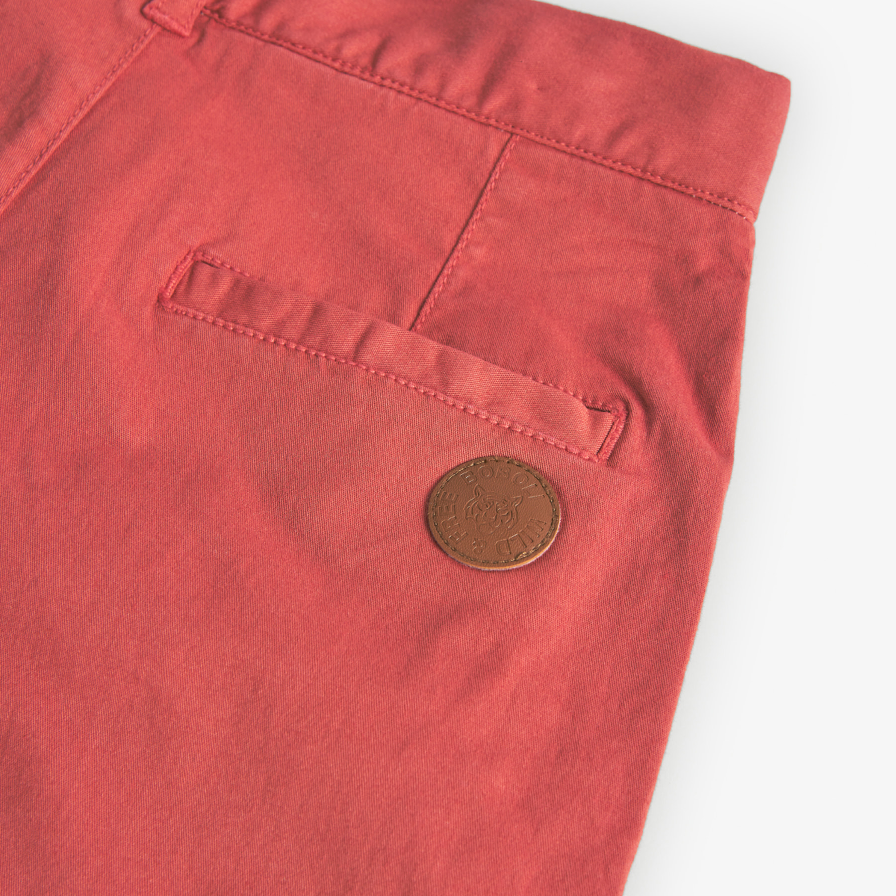 Bermudas para niÃ±o en liso de color naranja, PantalÃ³n, niÃ±o