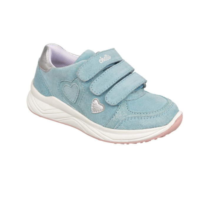 Deportiva toda piel tres velcros