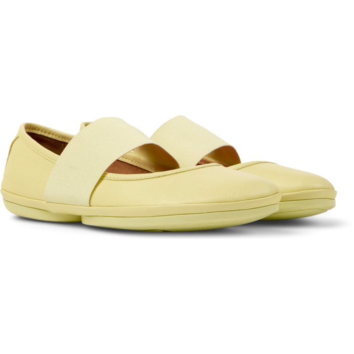 Bailarinas - CAMPER Right Nina - Amarillo - Cuero liso