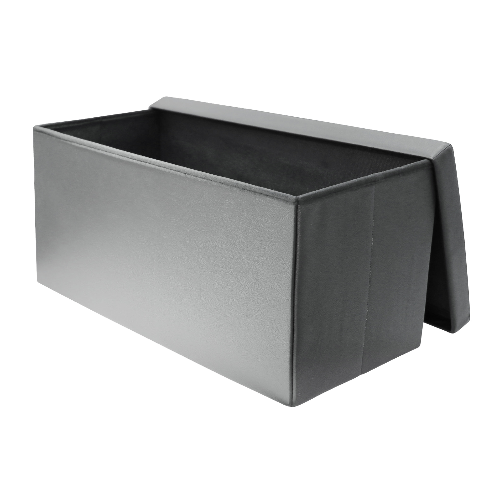 Coffre Banc Pliable Pu Gris