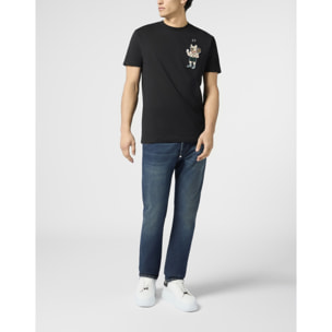 PHILIPP PLEIN Round Neck T-Shirt New York Tennis Patch