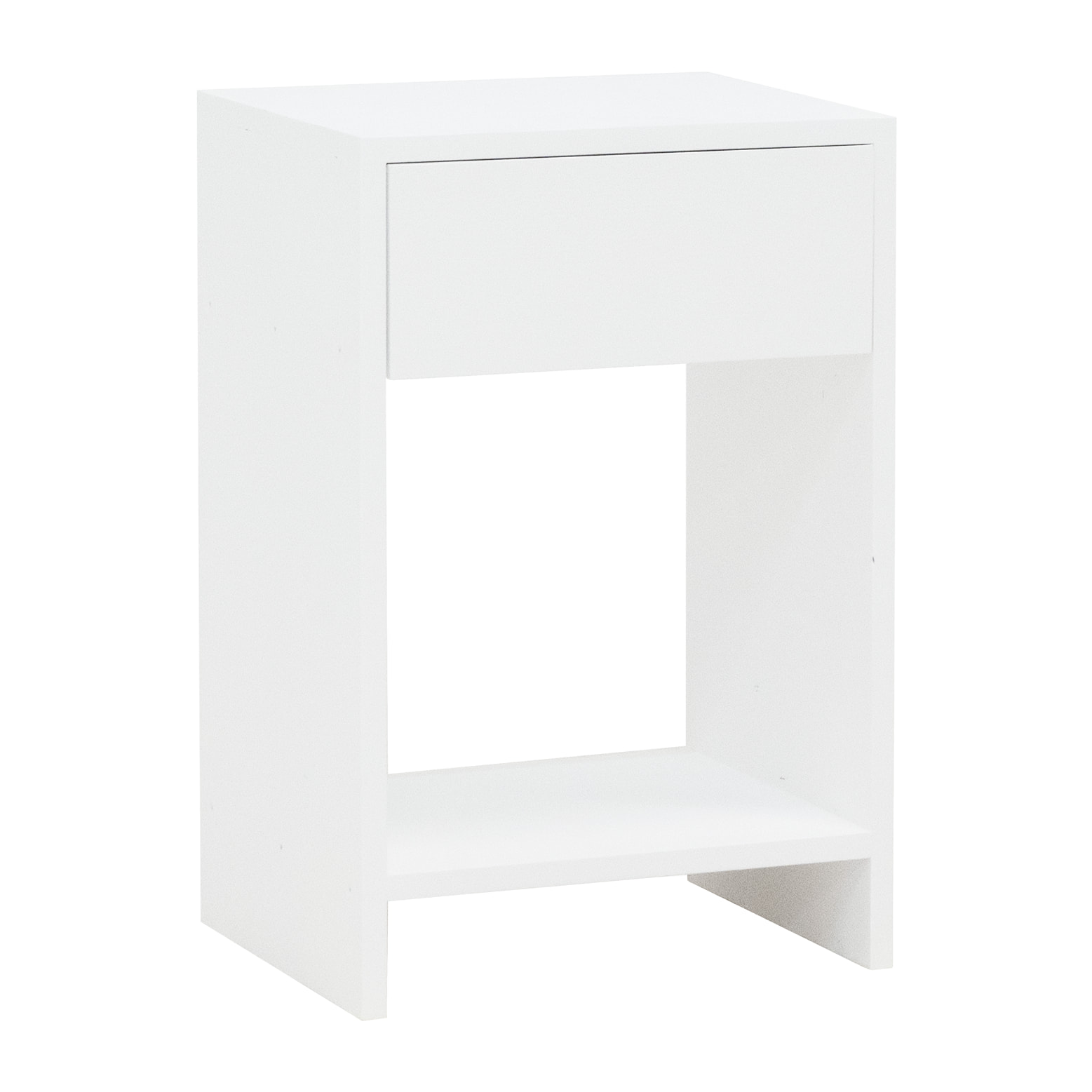 Table de chevet en bois massif avec un tiroir dans un ton chêne foncé de 60x40cm Hauteur: 60 Longueur: 40 Largeur: 29.5