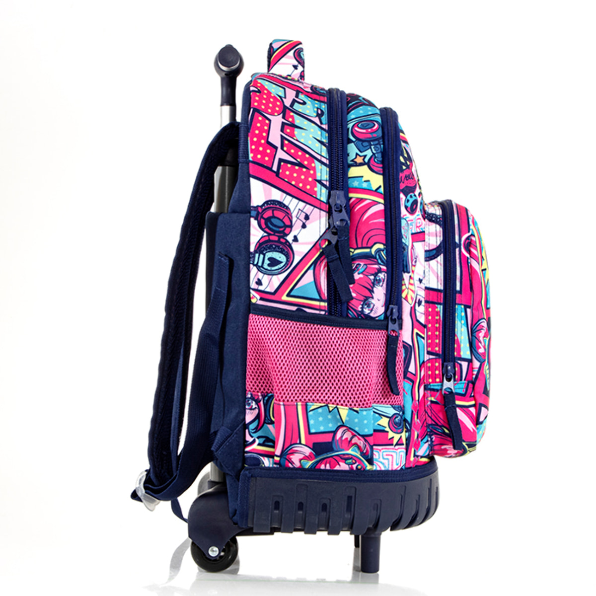 Zaino Trolley Premium "Rap Girl" - Trolley Incorporato - Resistente all'acqua - Misure: 45*33*20