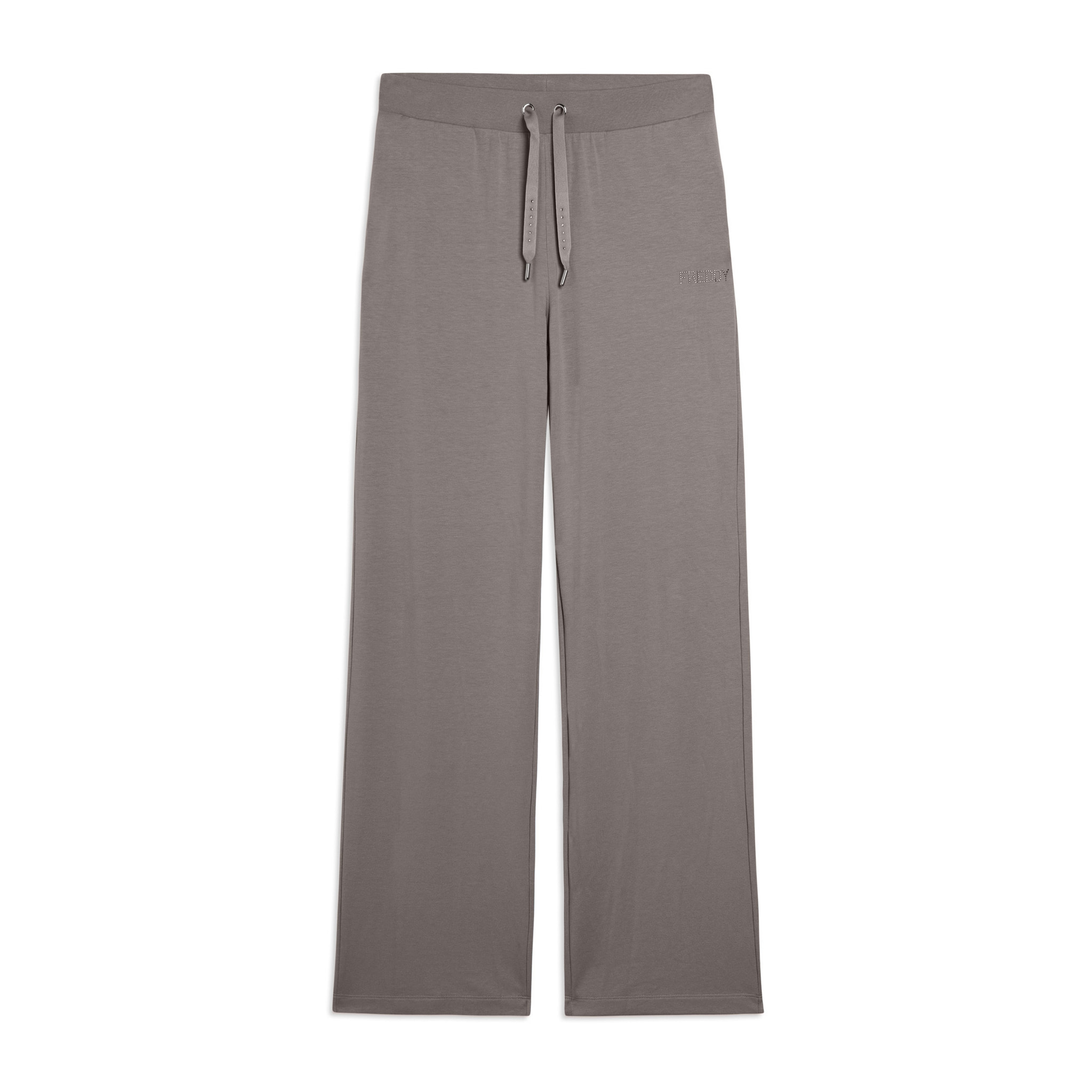 Pantaloni Sportivi con gamba Wide Leg e strass