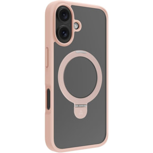 Coque ADEQWAT iPhone 16 magnétique Stand - Rose
