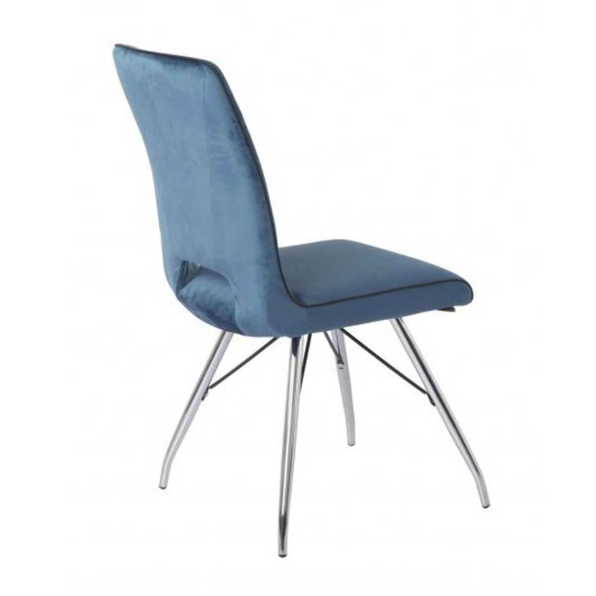 Chaise en velours avec piètement en acier - VELVET