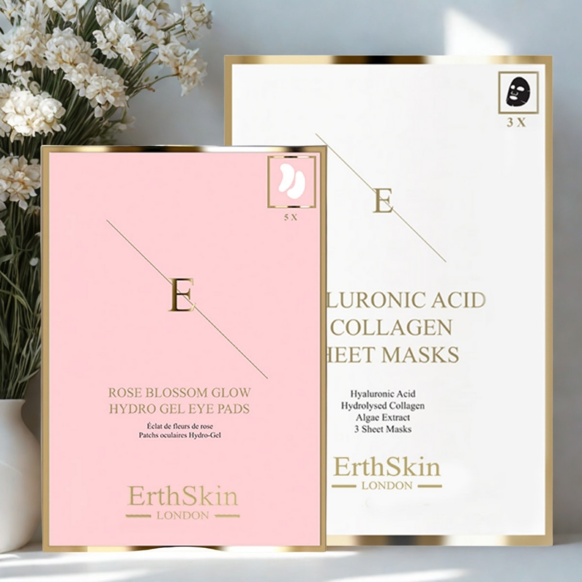 Mascarilla y set de ojos Hydra + Rose