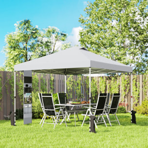 Tonnelle de jardin pliante montage facile sac transport métal blanc
