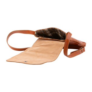 Borsa a tracolla  da uomo In Vera pelle Made in Italy 24x30x4 cm