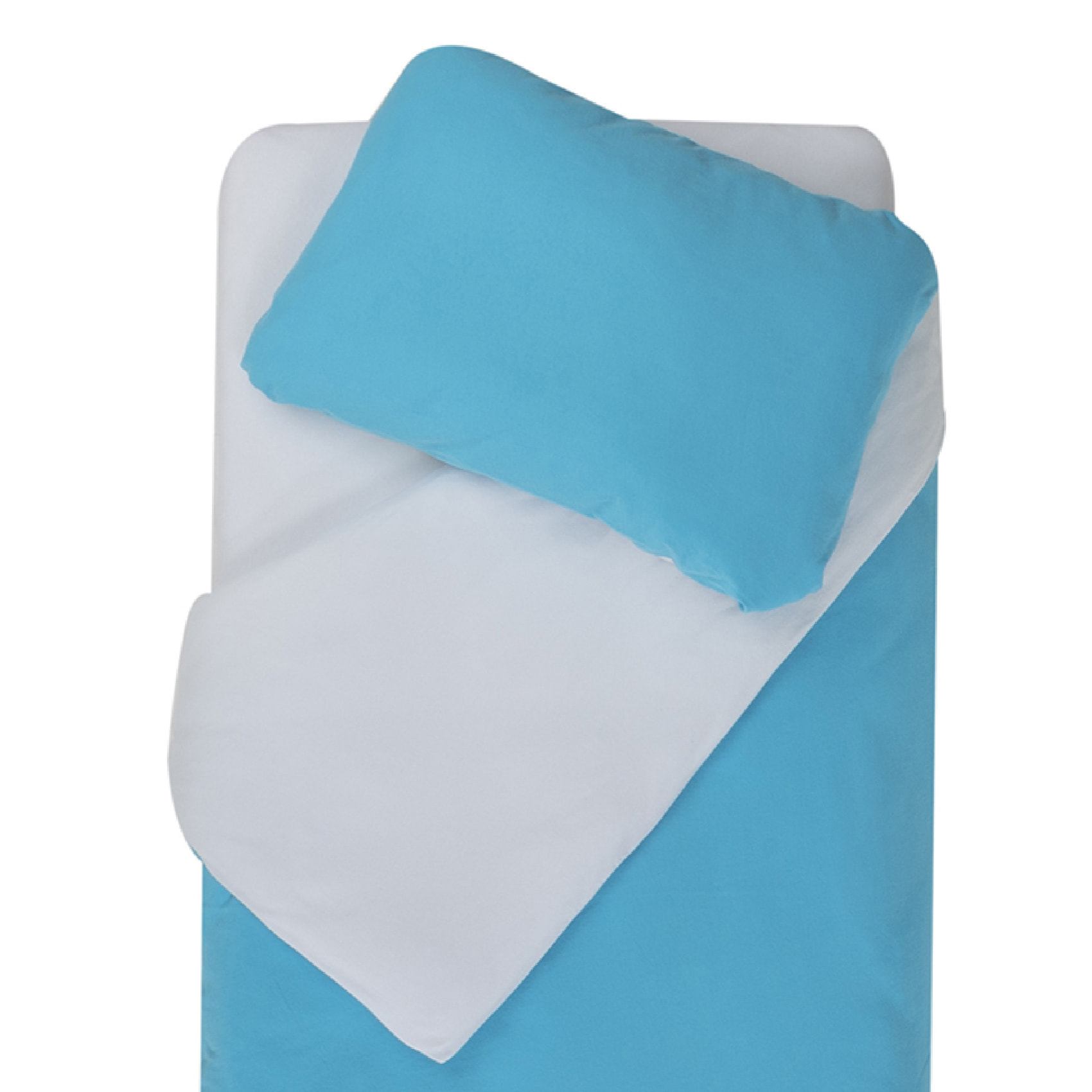 Parure de couette bicolore pour enfant - Turquoise