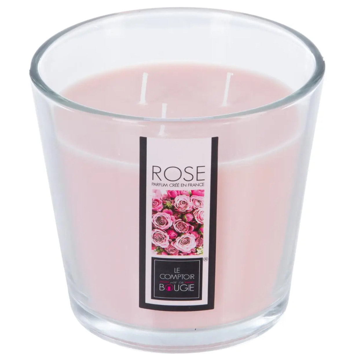 Bougie parfumée - rose - 500g