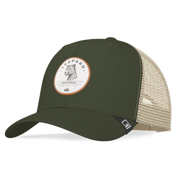 Gorras Hanukeii Leopard Truck Green / Beige