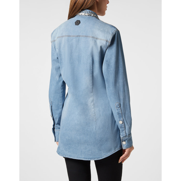 PHILIPP PLEIN Camisa vaquera