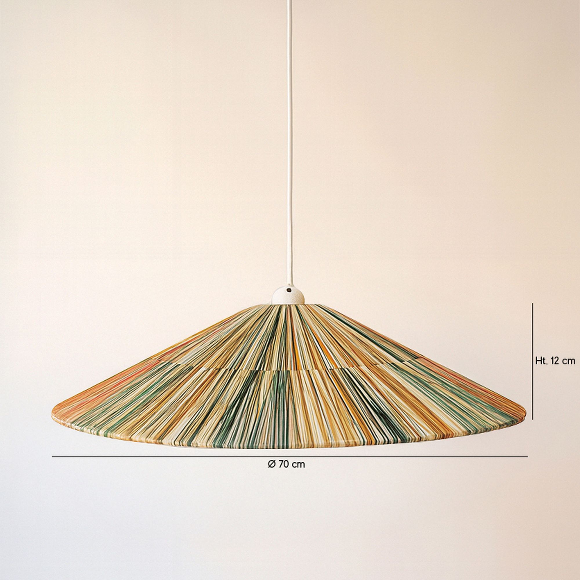 Suspension en raphia d70cm JOLO