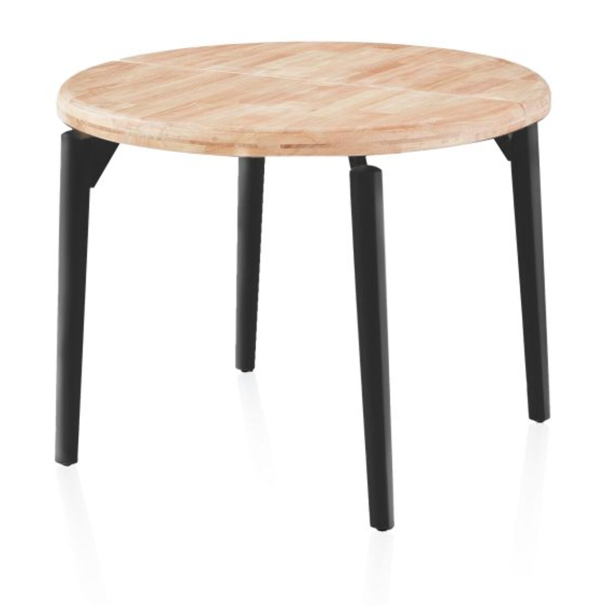 Mesa redonda extensible Padma Negro - Roble