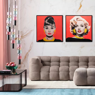 Affiche encadrée Diva 60x60cm blonde Kare Design