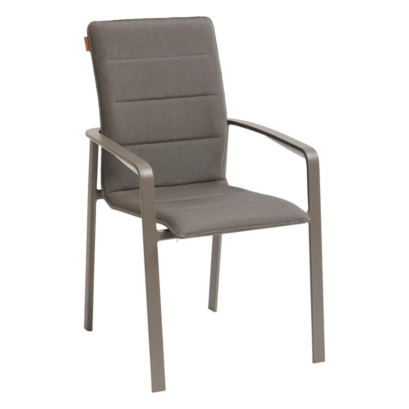 Fauteuil de jardin empilable "Diese" mocha & praline en aluminium traité époxy
