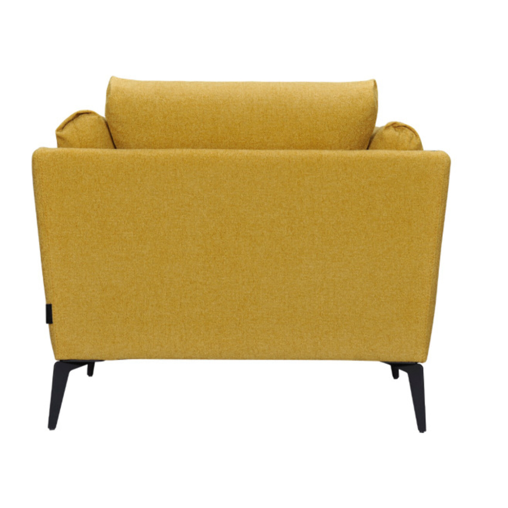 Fauteuil moelleux avec pieds métal noir - DANY