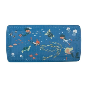 Tapis Fond de baignoire PVC SCUBA DIVER 71x36cm Bleu Spirella