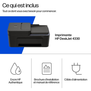 Imprimante jet d'encre HP DeskJet 4330 éligible Instant Ink