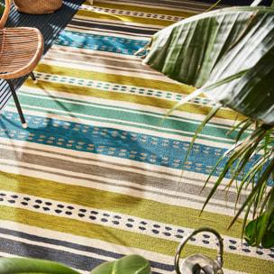 Tapis extérieur tissé kilim rectangle NUITORD