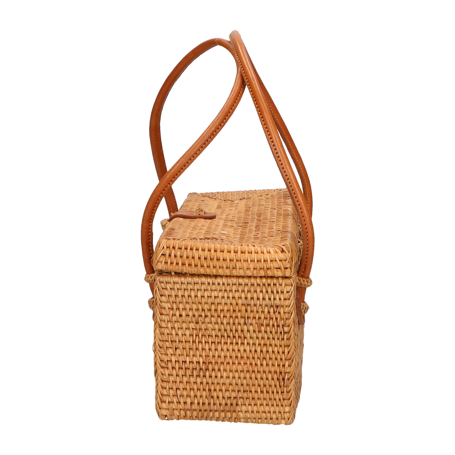 Borsa a spalla da Donna Lea in Rattan Prodotto Vegano 20x24x12 cm