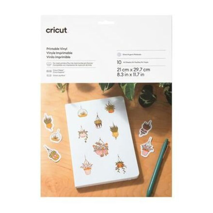 Accessoire CRICUT Printable Vinyl A4 - 10 sheets (Silver)
