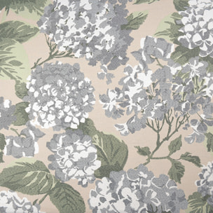 Rideau jacquard à motif hortensia - Beige