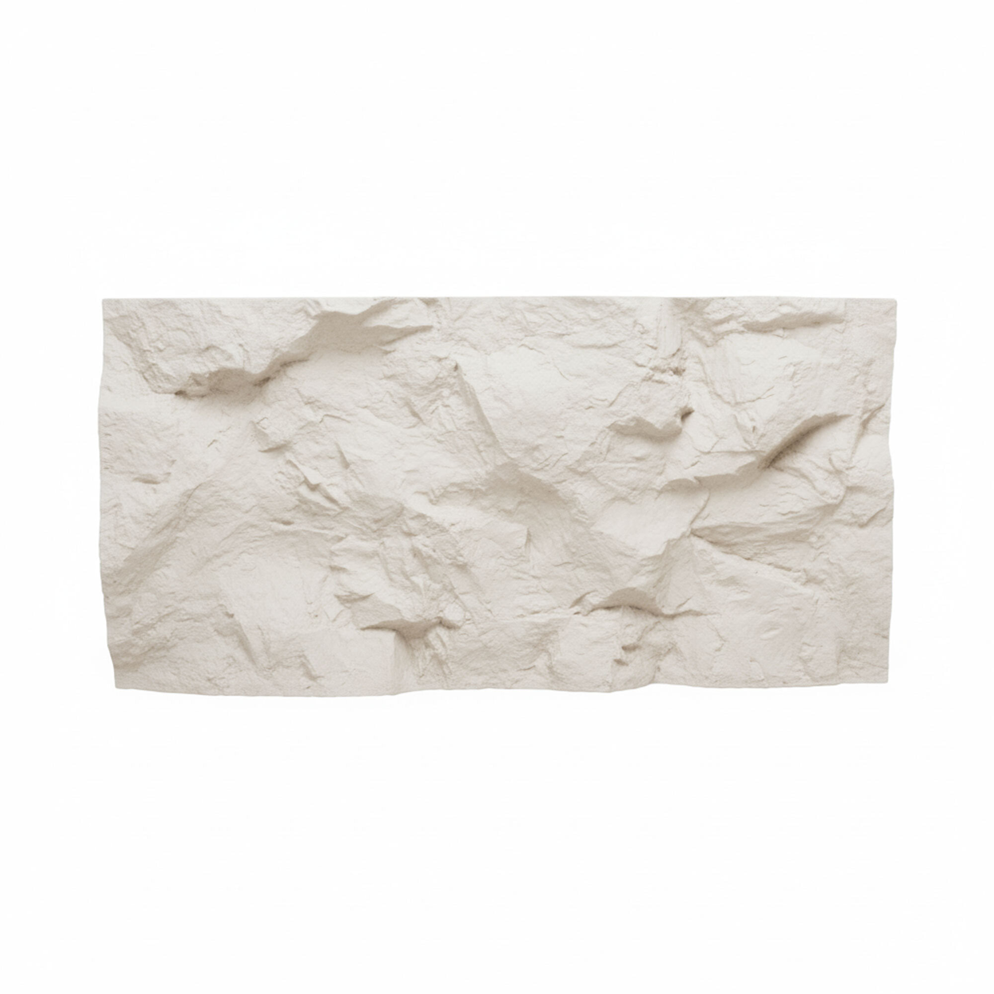 Rushmore - Set 2 pannelli decorativi 3D da parete 120x60x9 cm effetto pietra in PU Cashmere