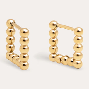 Pendientes Mila Dots Acero Baño Oro