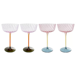 Flûtes à champagne Twist set de 4 Kare Design