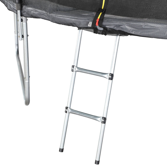 Trampoline 305cm - Mars XXL Gris - avec filet de protection. échelle. bâche. filet pour chaussures. kit d'ancrage. trampoline de jardin 305 cm |Qualité PRO |Normes EU