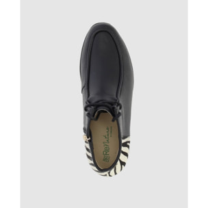 Botines de Piel - Multi-Negro - Tacón: 4 cm