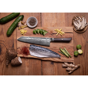 Juego Completo de 4 Cuchillos "Bunka Damascus" - Acero de Damasco