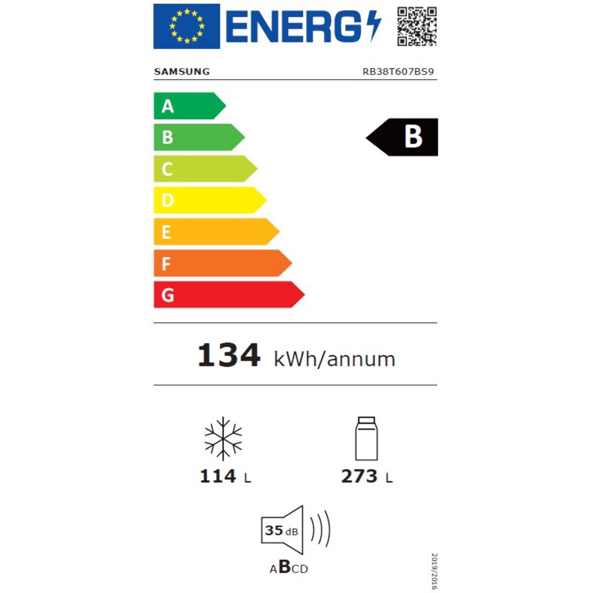 Réfrigérateur combiné SAMSUNG RB38T607BS9