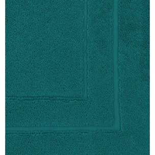 Tapis de bain pur coton 900 g/m² uni vert Elea emeraude