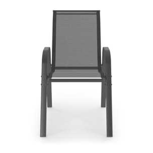 Ensemble repas extensible 8 places polywood gris