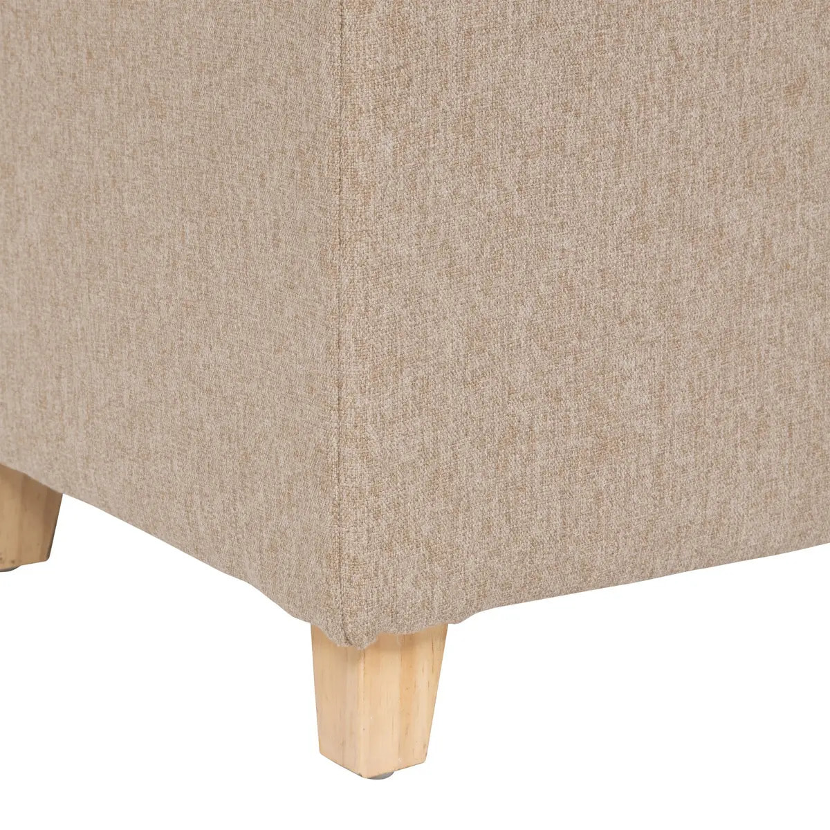 Pouf "Leandre" pin beige 35x35x35cm