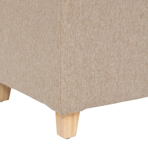 Pouf "Leandre" pin beige 35x35x35cm