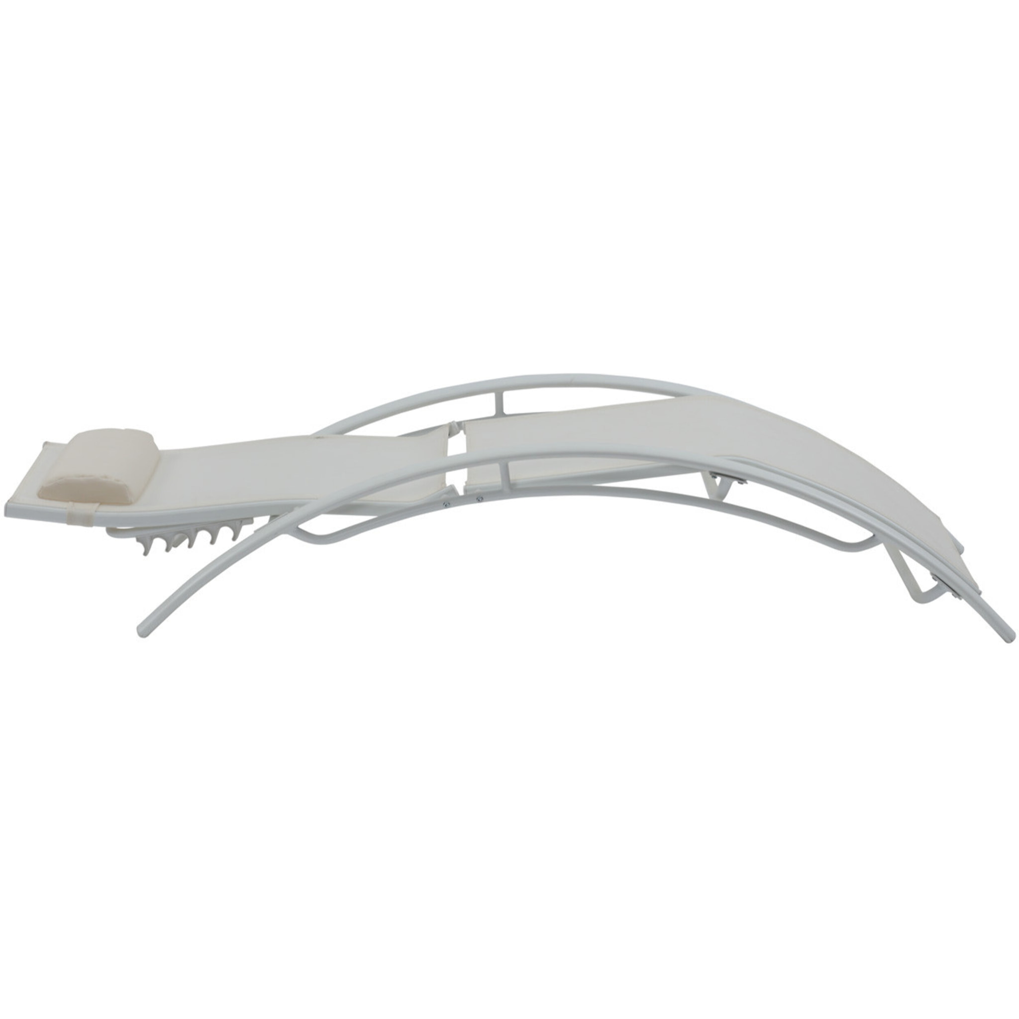 Bain de soleil en aluminium "Beauty" - Phoenix - Ecru - Lot de 2