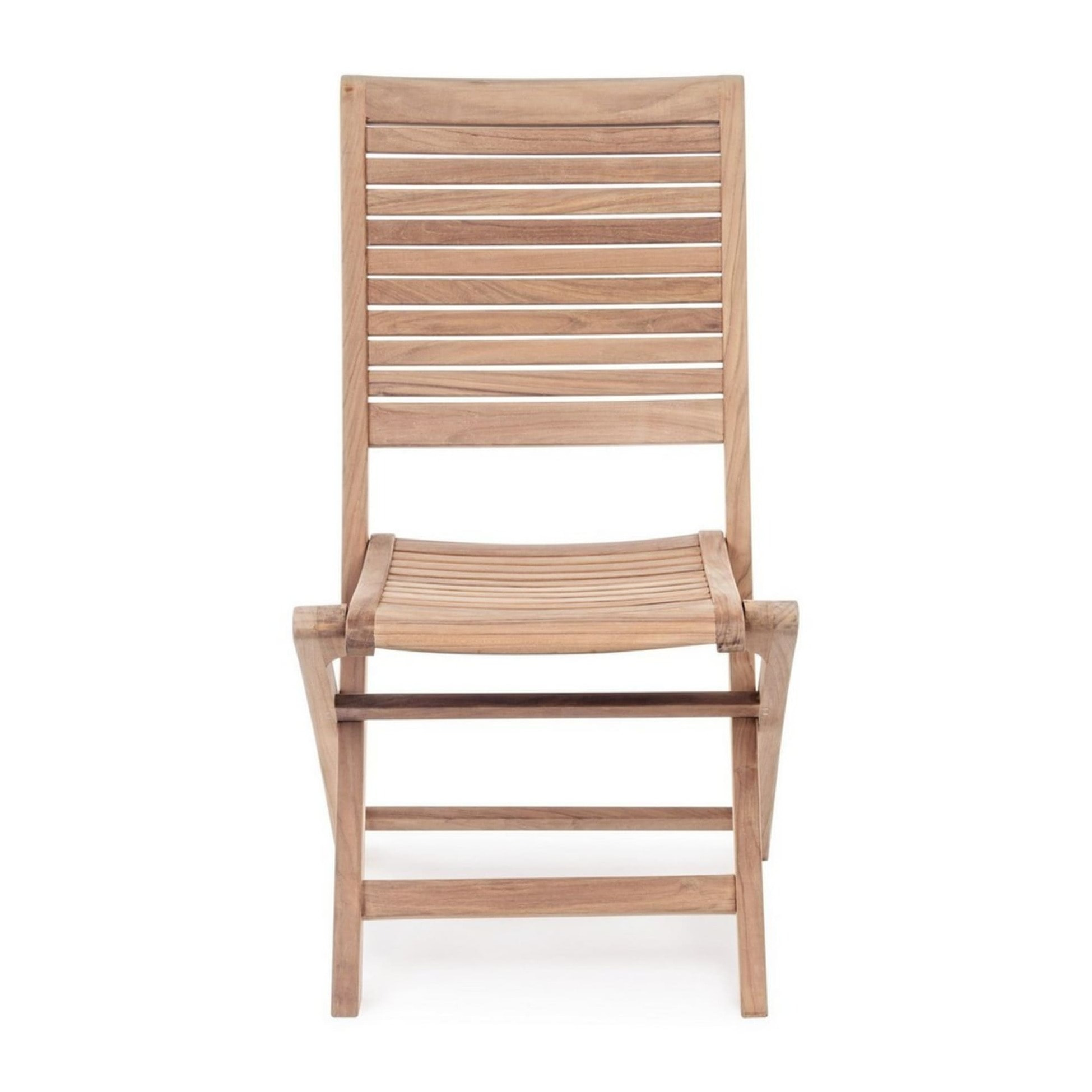Set di 4 sedie pieghevoli GALILEA in legno teak