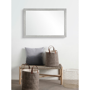 Espejo rectangular Gotas poliestireno plateado 98x68x2 cm